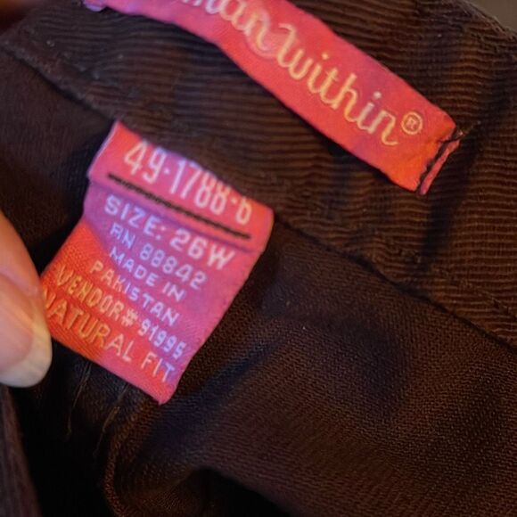 NWT Woman Within size 26W natural fit. Brown denim. - Picture 6 of 7